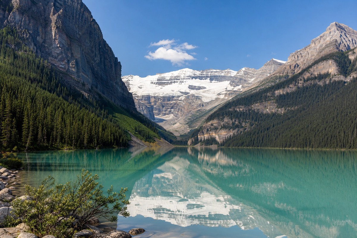 The turquoise water of Lake Louise