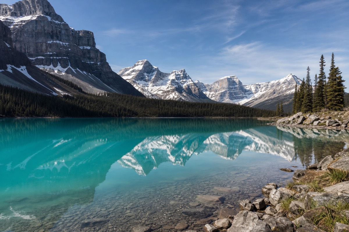 The Columbia Icefield in the Canadian Rockies
